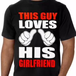Bewild This Guy Loves His Girlfriend Cartoon Hands Men's T-Shirt