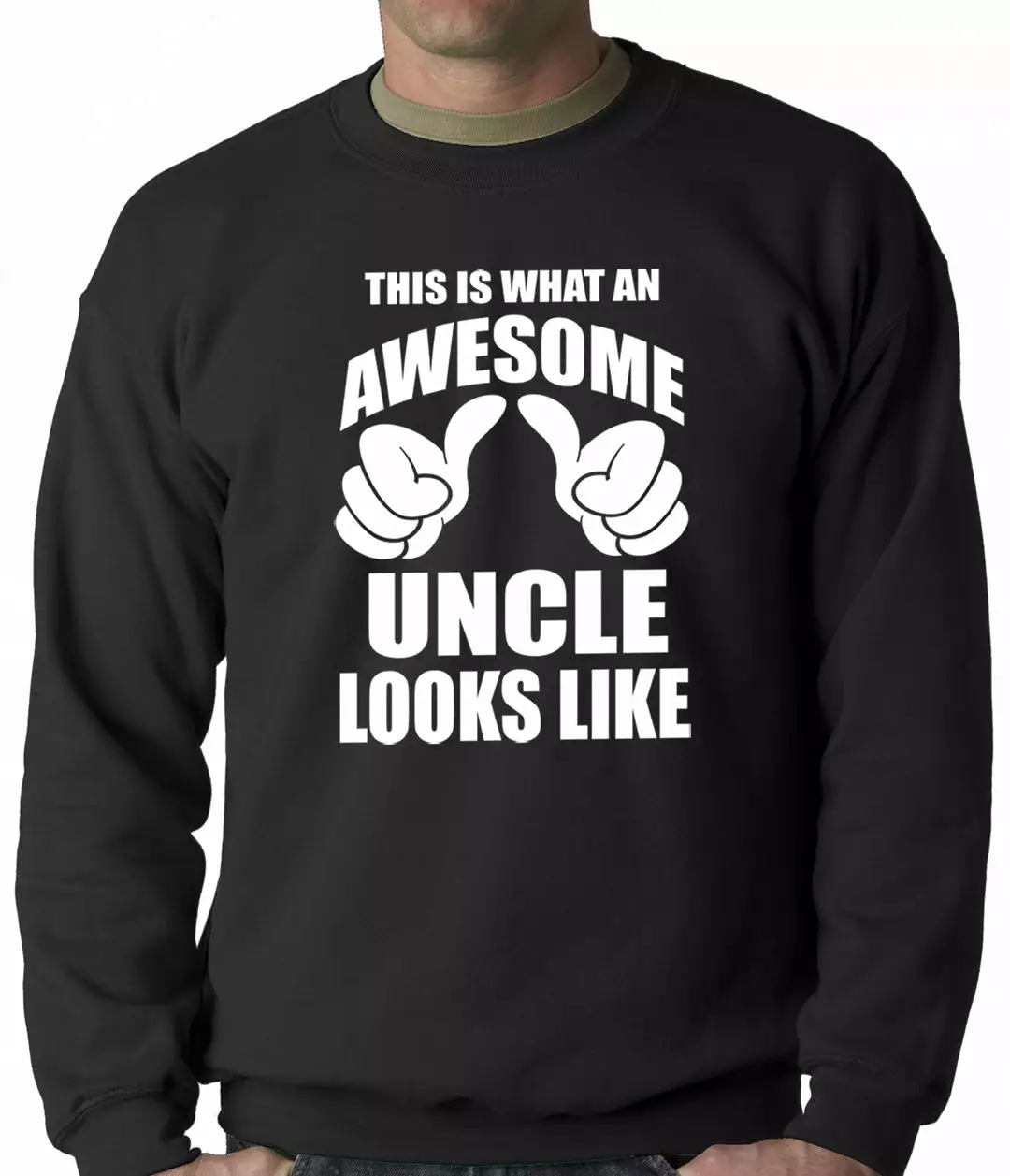 Bewild Positive Reinforcement This Is What An Awesome Uncle Looks Like Adult Crewneck 4 Bewild Positive Reinforcement This Is What An Awesome Uncle Looks Like Adult Crewneck