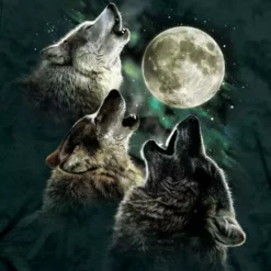 Bewild The Mountain Apparel Three Wolf Moon Men's Big Face T-Shirt