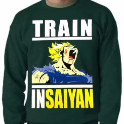 Bewild Comic Con & Gaming Clothing Video Game Train Like Insaiyan Adult Crewneck