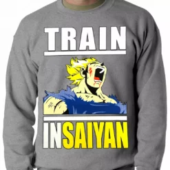 Bewild Comic Con & Gaming Clothing Video Game Train Like Insaiyan Adult Crewneck