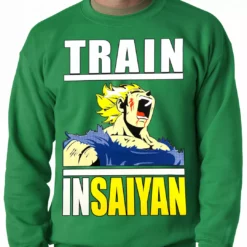 Bewild Comic Con & Gaming Clothing Video Game Train Like Insaiyan Adult Crewneck