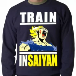Bewild Comic Con & Gaming Clothing Video Game Train Like Insaiyan Adult Crewneck