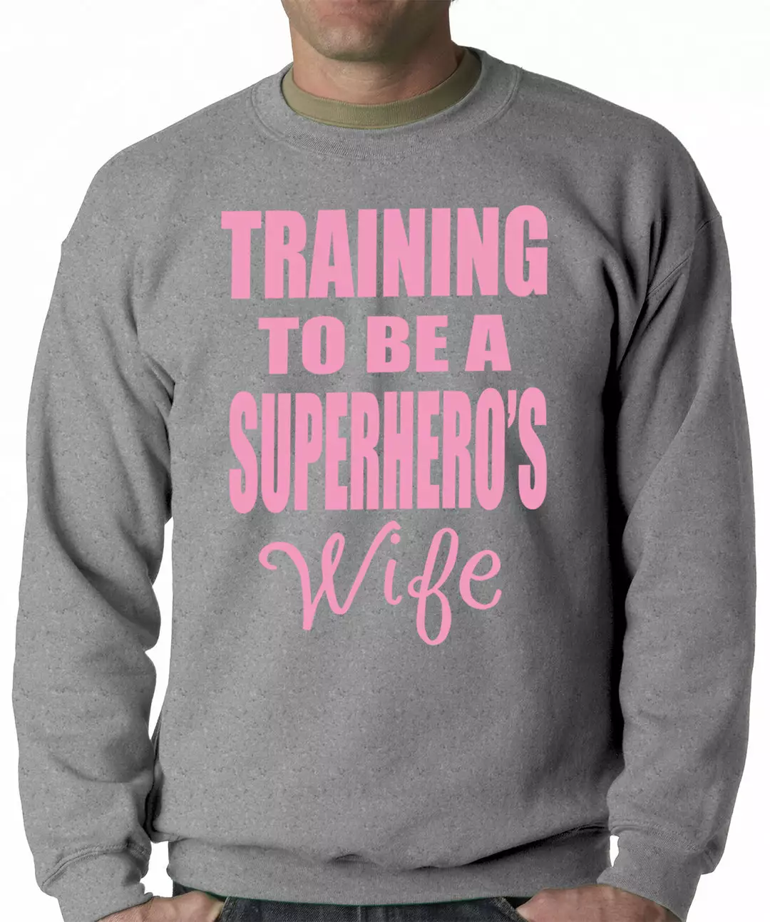 Bewild Training To Be A Superhero's Wife Crewneck Sweatshirt 5 Bewild Training To Be A Superhero's Wife Crewneck Sweatshirt