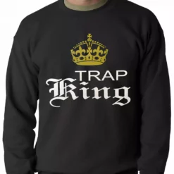 Bewild Trap King Golden Crown Adult Crewneck Hip-Hop Inspired Clothing
