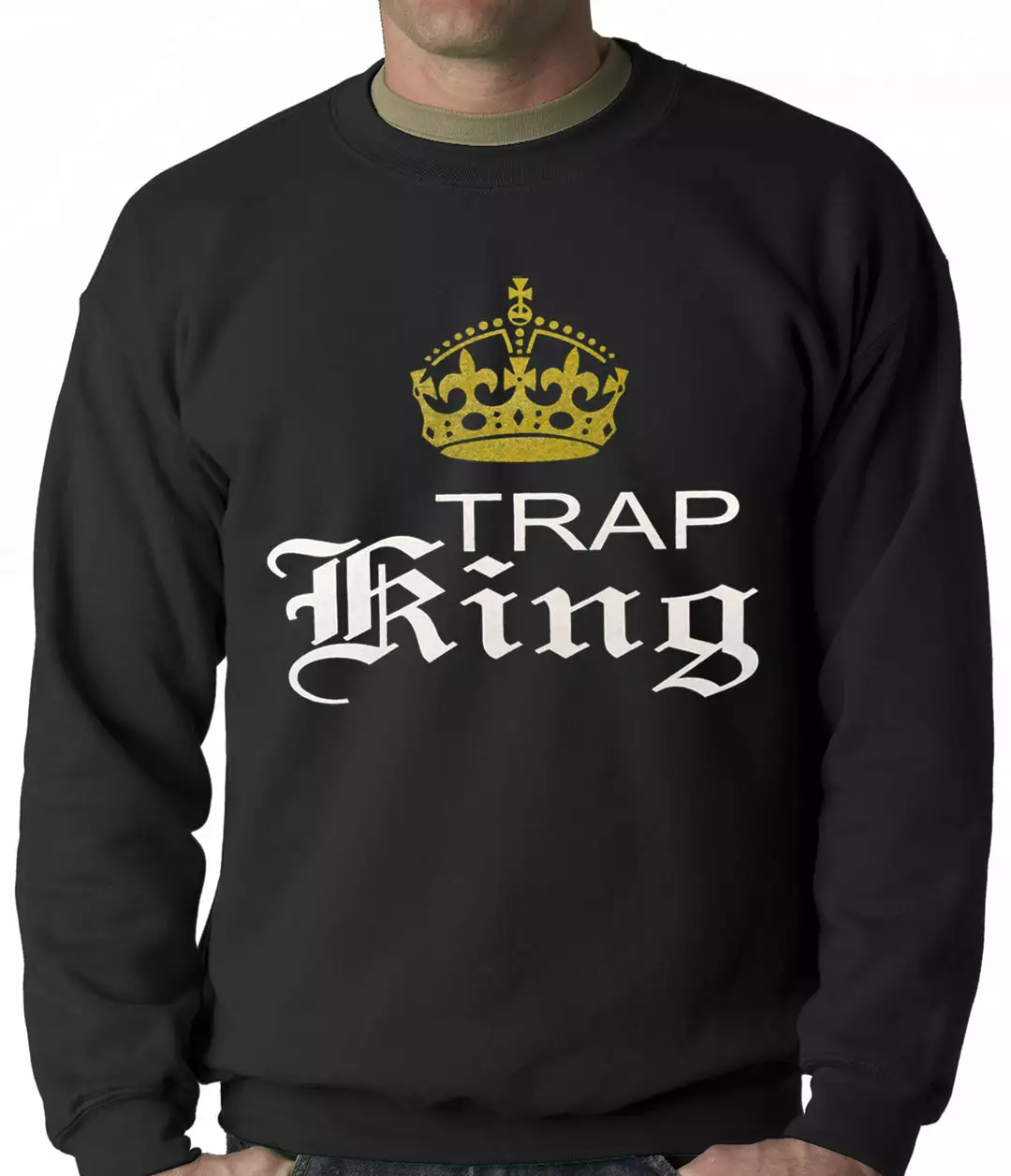 Bewild Trap King Golden Crown Adult Crewneck Hip-Hop Inspired Clothing 3 Bewild Trap King Golden Crown Adult Crewneck Hip-Hop Inspired Clothing