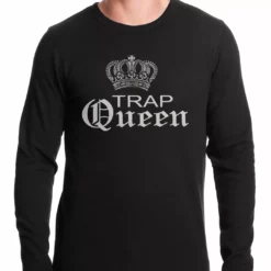 Bewild Trap Queen Silver Crown Thermal Shirt Hip-Hop Inspired Clothing
