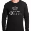 Bewild Trap Queen Silver Crown Thermal Shirt Hip-Hop Inspired Clothing