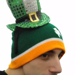 Bewild Tri Color Shamrock Beanie Beanies & Headspins