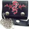 Bewild Tribal Dragon Embroidered Leather Chain Wallet 2 Bewild Tribal Dragon Embroidered Leather Chain Wallet