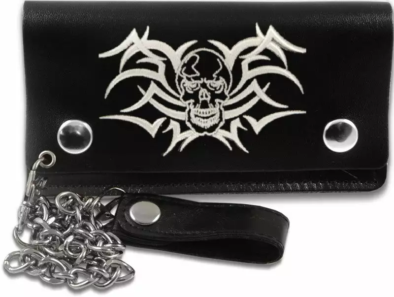 Bewild Tribal Skull 6 Inch Biker Chain Wallet 4 Bewild Tribal Skull 6 Inch Biker Chain Wallet