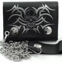 Bewild Tribal Skull Genuine Leather Chain Wallet Wallets & Chains