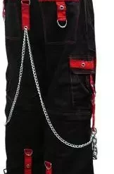 Tripp Darkstreet NYC - "The Hands Of Time" Bondage Pants (Black/Red)