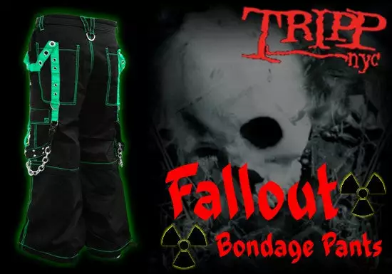 Tripp Darkstreet NYC - "Fallout" Bondage Pants (Black / Green) 14 Tripp Darkstreet NYC - "Fallout" Bondage Pants (Black / Green)