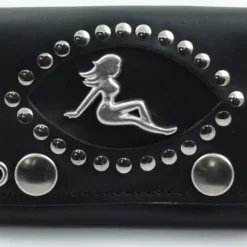 Bewild Trucker Babe Studded Premium Leather Chain Wallet