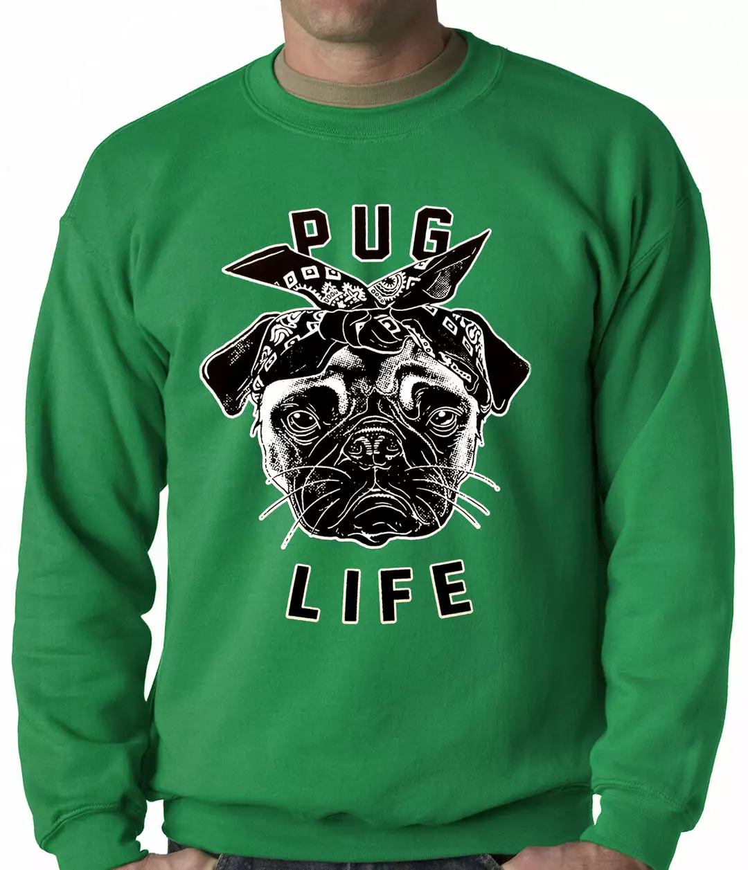 Bewild Tupug Pug Life Adult Crewneck 6 Bewild Tupug Pug Life Adult Crewneck