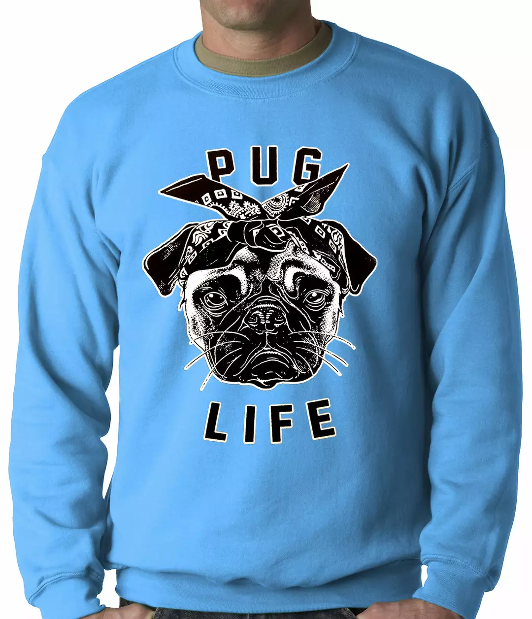 Bewild Tupug Pug Life Adult Crewneck 7 Bewild Tupug Pug Life Adult Crewneck