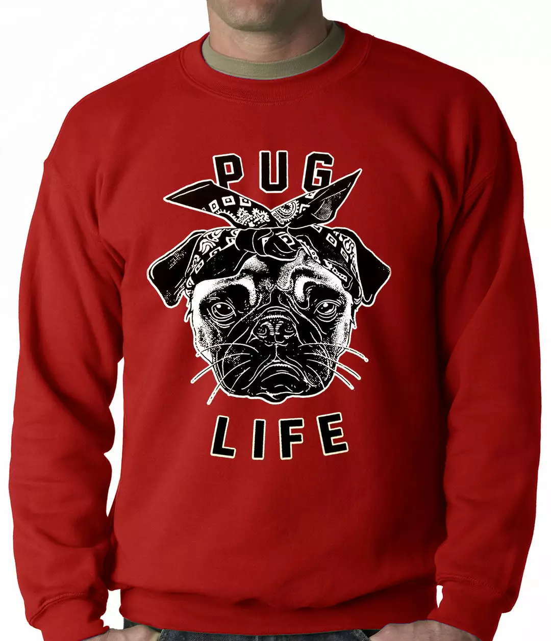 Bewild Tupug Pug Life Adult Crewneck 9 Bewild Tupug Pug Life Adult Crewneck