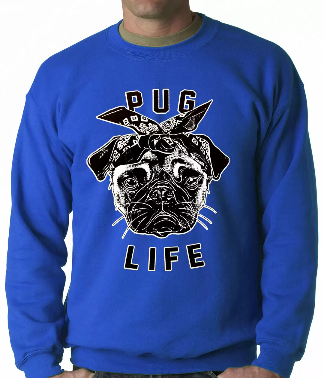Bewild Tupug Pug Life Adult Crewneck 10 Bewild Tupug Pug Life Adult Crewneck