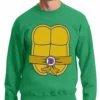 Bewild Halloween Prints Turtle Costume With Letter Buckle Crewneck Sweatshirt 1 Bewild Halloween Prints Turtle Costume With Letter Buckle Crewneck Sweatshirt