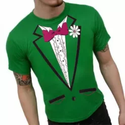 Bewild Tuxedo T-Shirts - Mens Irish Green Ruffled Tuxedo T-Shirt 12 Bewild Tuxedo T-Shirts - Mens Irish Green Ruffled Tuxedo T-Shirt
