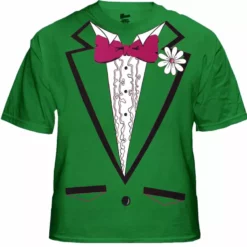 Bewild Tuxedo T-Shirts - Mens Irish Green Ruffled Tuxedo T-Shirt 14 Bewild Tuxedo T-Shirts - Mens Irish Green Ruffled Tuxedo T-Shirt
