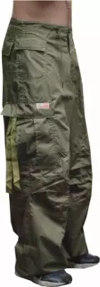 Bewild Basic Unisex UFO UFO Contrast Pants (Olive / Lt. Green) 3 Bewild Basic Unisex UFO UFO Contrast Pants (Olive / Lt. Green)