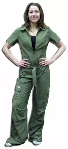 Bewild UFO Girly Hipster Flight Suit (Olive) UFO Skirts & Coveralls 3 Bewild UFO Girly Hipster Flight Suit (Olive) UFO Skirts & Coveralls