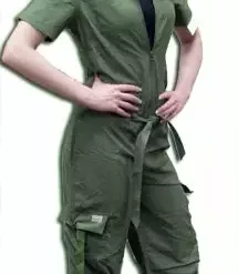 Bewild UFO Girly Hipster Flight Suit (Olive) UFO Skirts & Coveralls