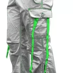 Bewild UFO Girly Hipster Pants With Expandable Bottoms (White & Lime)