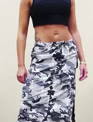 Bewild UFO Skirts & Coveralls Ufo Utility Cargo Skirt (Grey Camo)