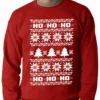 Bewild Holiday Prints Ugly Christmas Sweater - Snowflake HO HO HO Adult Crewneck 2 Bewild Holiday Prints Ugly Christmas Sweater - Snowflake HO HO HO Adult Crewneck
