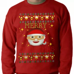 Bewild Ugly Christmas Sweater - Ugly Christmas Tee - Emoji Santa Ugly Christmas Adult Crewneck Holiday Prints 14 Bewild Ugly Christmas Sweater - Ugly Christmas Tee - Emoji Santa Ugly Christmas Adult Crewneck Holiday Prints