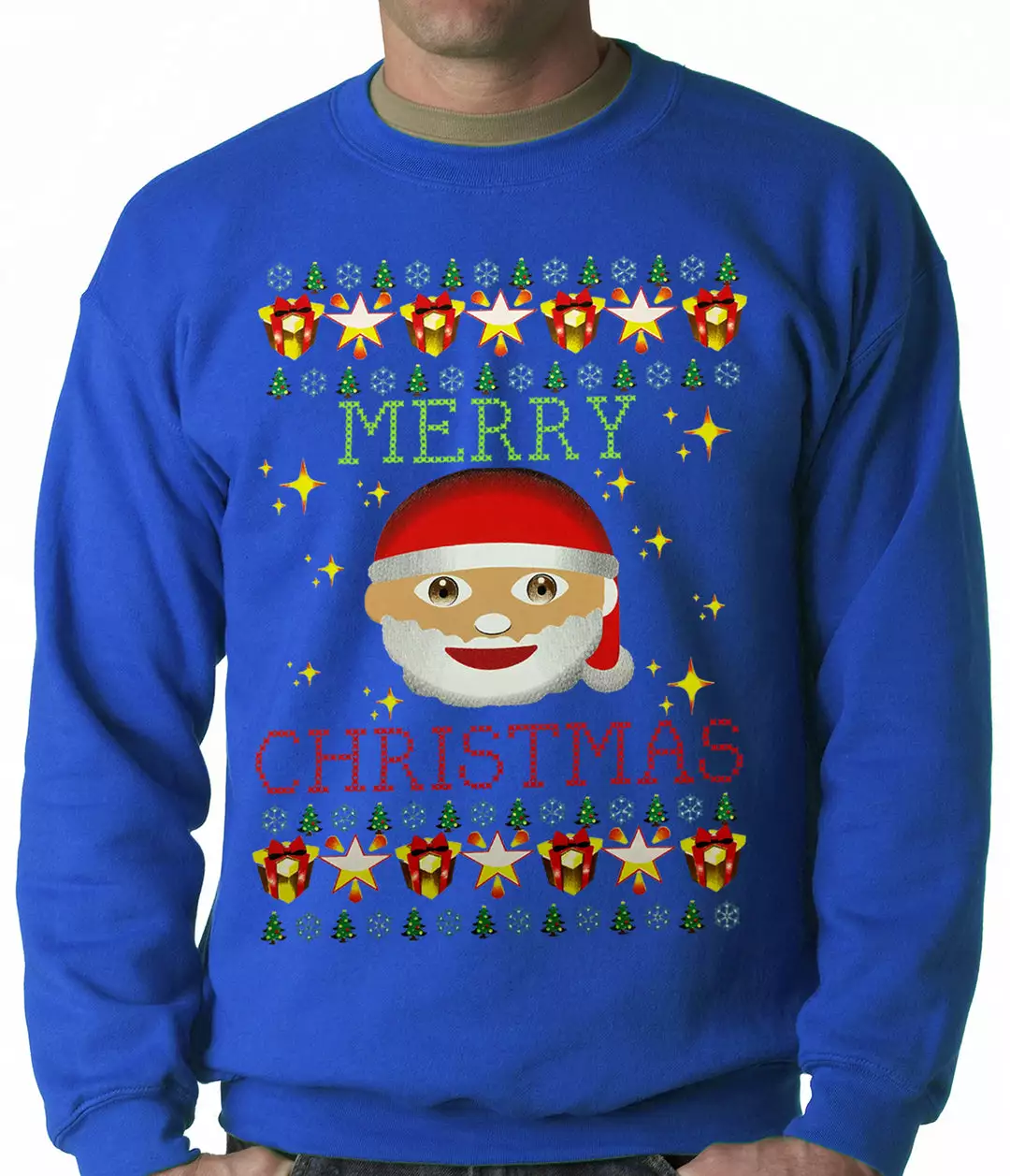Bewild Ugly Christmas Sweater - Ugly Christmas Tee - Emoji Santa Ugly Christmas Adult Crewneck Holiday Prints 3 Bewild Ugly Christmas Sweater - Ugly Christmas Tee - Emoji Santa Ugly Christmas Adult Crewneck Holiday Prints