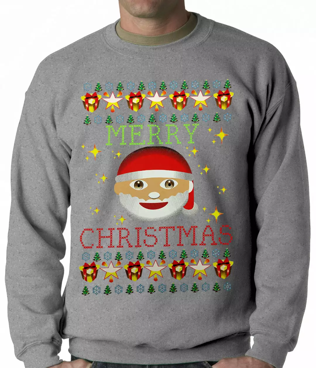 Bewild Ugly Christmas Sweater - Ugly Christmas Tee - Emoji Santa Ugly Christmas Adult Crewneck Holiday Prints 6 Bewild Ugly Christmas Sweater - Ugly Christmas Tee - Emoji Santa Ugly Christmas Adult Crewneck Holiday Prints