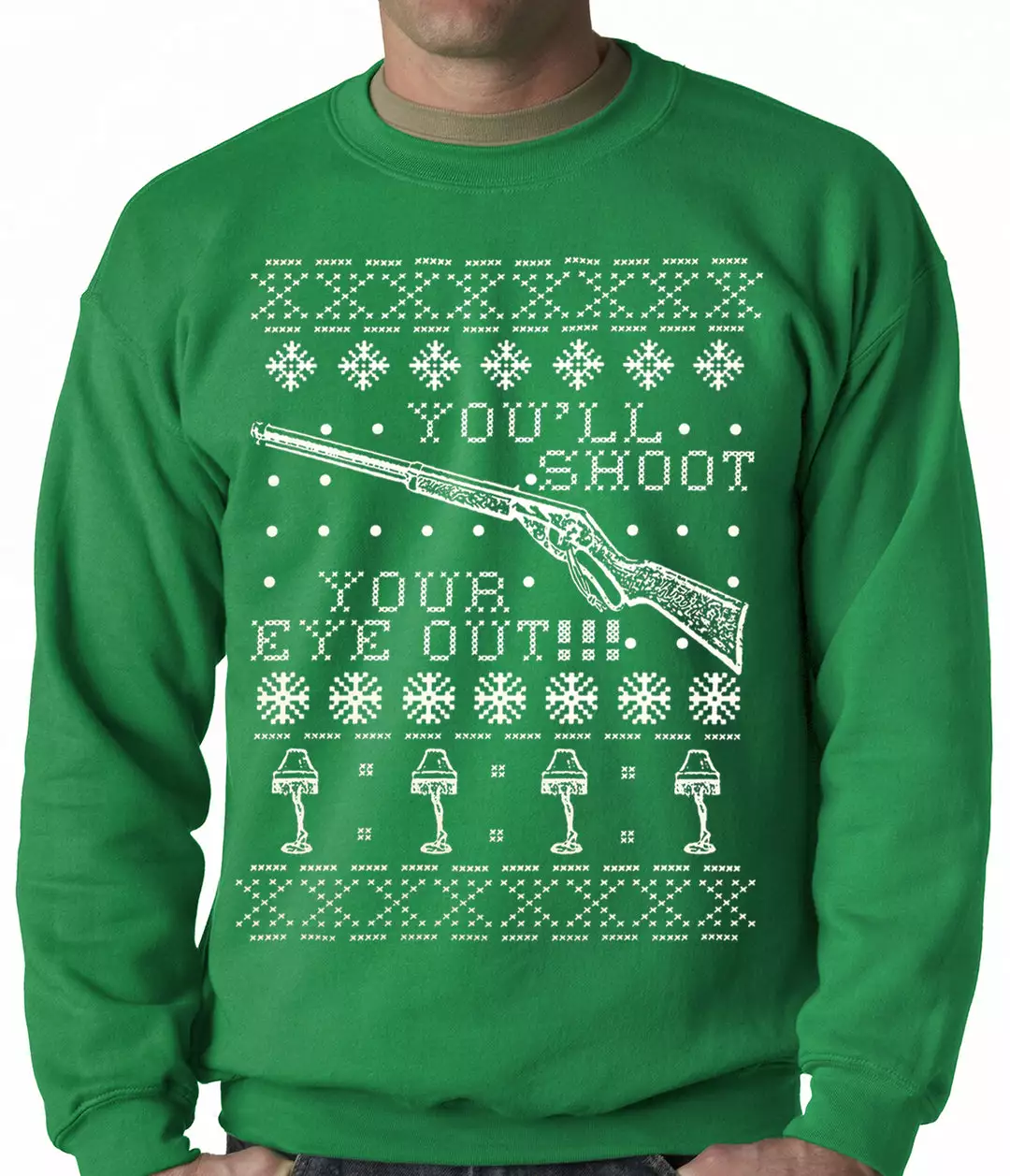 Bewild Ugly Christmas Sweater - You'll Shoot Your Eye Out Ugly Christmas Adult Crewneck Holiday Prints 3 Bewild Ugly Christmas Sweater - You'll Shoot Your Eye Out Ugly Christmas Adult Crewneck Holiday Prints