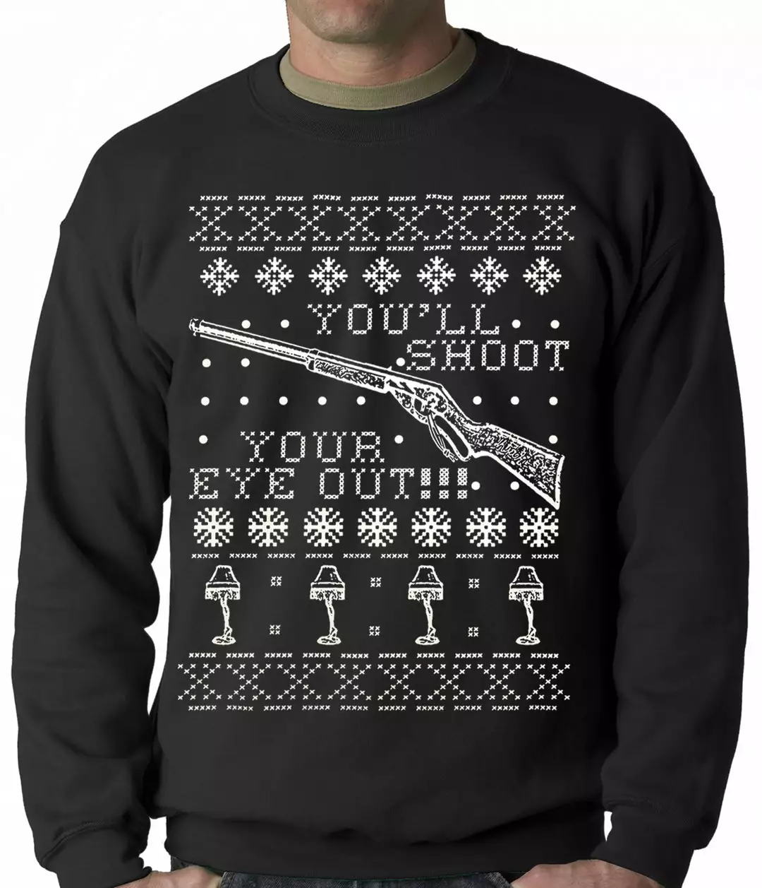 Bewild Ugly Christmas Sweater - You'll Shoot Your Eye Out Ugly Christmas Adult Crewneck Holiday Prints 4 Bewild Ugly Christmas Sweater - You'll Shoot Your Eye Out Ugly Christmas Adult Crewneck Holiday Prints