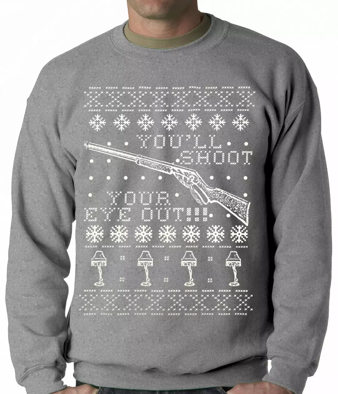 Bewild Ugly Christmas Sweater - You'll Shoot Your Eye Out Ugly Christmas Adult Crewneck Holiday Prints 6 Bewild Ugly Christmas Sweater - You'll Shoot Your Eye Out Ugly Christmas Adult Crewneck Holiday Prints