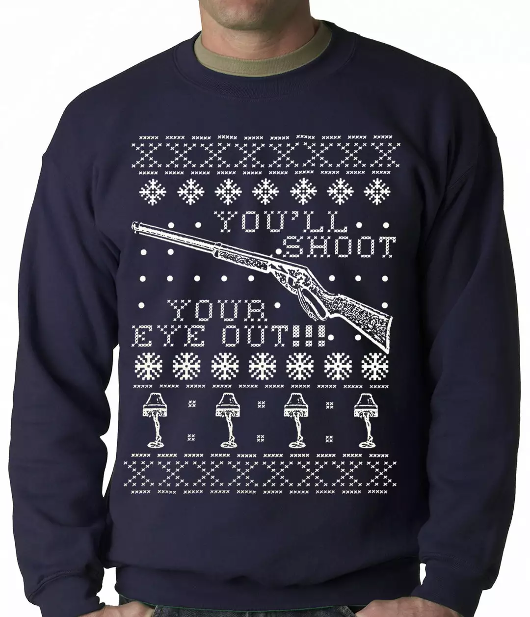 Bewild Ugly Christmas Sweater - You'll Shoot Your Eye Out Ugly Christmas Adult Crewneck Holiday Prints 7 Bewild Ugly Christmas Sweater - You'll Shoot Your Eye Out Ugly Christmas Adult Crewneck Holiday Prints
