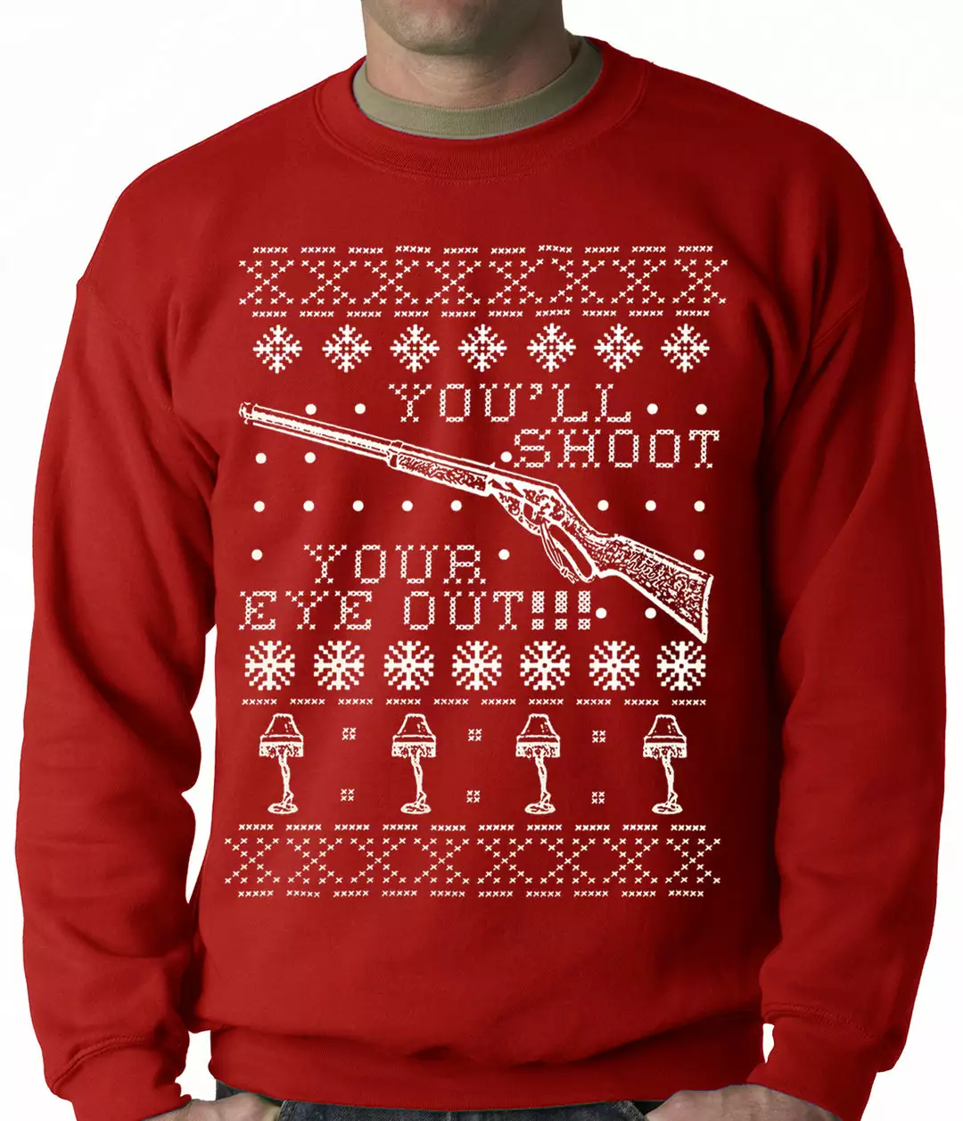 Bewild Ugly Christmas Sweater - You'll Shoot Your Eye Out Ugly Christmas Adult Crewneck Holiday Prints 8 Bewild Ugly Christmas Sweater - You'll Shoot Your Eye Out Ugly Christmas Adult Crewneck Holiday Prints