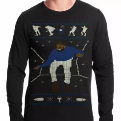 Bewild Ugly Christmas Thermal - Dancing Man Thermal Shirt Holiday Prints
