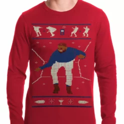 Bewild Ugly Christmas Thermal - Dancing Man Thermal Shirt Holiday Prints