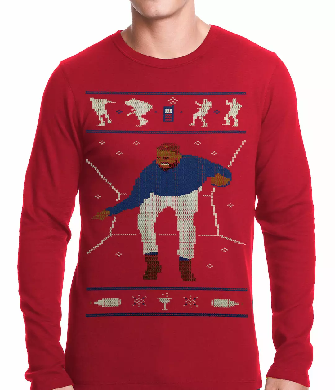 Bewild Ugly Christmas Thermal - Dancing Man Thermal Shirt Holiday Prints 3 Bewild Ugly Christmas Thermal - Dancing Man Thermal Shirt Holiday Prints