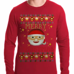 Bewild Holiday Prints Ugly Christmas Thermal - Ugly Christmas Tee - Emoji Santa Ugly Christmas Thermal Shirt 7 Bewild Holiday Prints Ugly Christmas Thermal - Ugly Christmas Tee - Emoji Santa Ugly Christmas Thermal Shirt