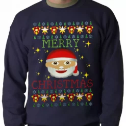 Bewild Ugly Christmas Sweater - Ugly Christmas Tee - Emoji Santa Ugly Christmas Adult Crewneck Holiday Prints 15 Bewild Ugly Christmas Sweater - Ugly Christmas Tee - Emoji Santa Ugly Christmas Adult Crewneck Holiday Prints