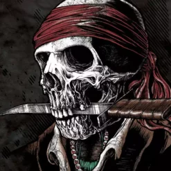 Bewild Undead Pirate Big Face Men's T-Shirt The Mountain Apparel 10 Bewild Undead Pirate Big Face Men's T-Shirt The Mountain Apparel