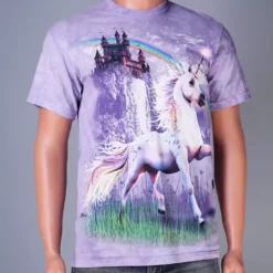 Bewild Unicorn, Castle And Rainbow T-shirt The Mountain Apparel