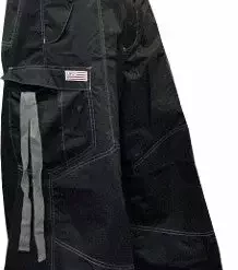 Bewild Unisex 40 " Wide Leg UFO Pants (Black/Grey)