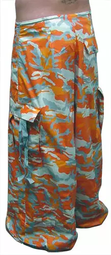 Bewild Unisex 40 " Wide Leg UFO Pants (Orange Camo) 4 Bewild Unisex 40 " Wide Leg UFO Pants (Orange Camo)
