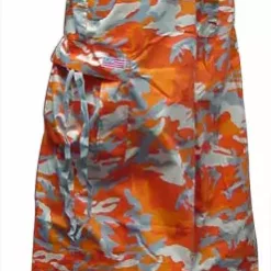 Bewild Unisex 40 " Wide Leg UFO Pants (Orange Camo)
